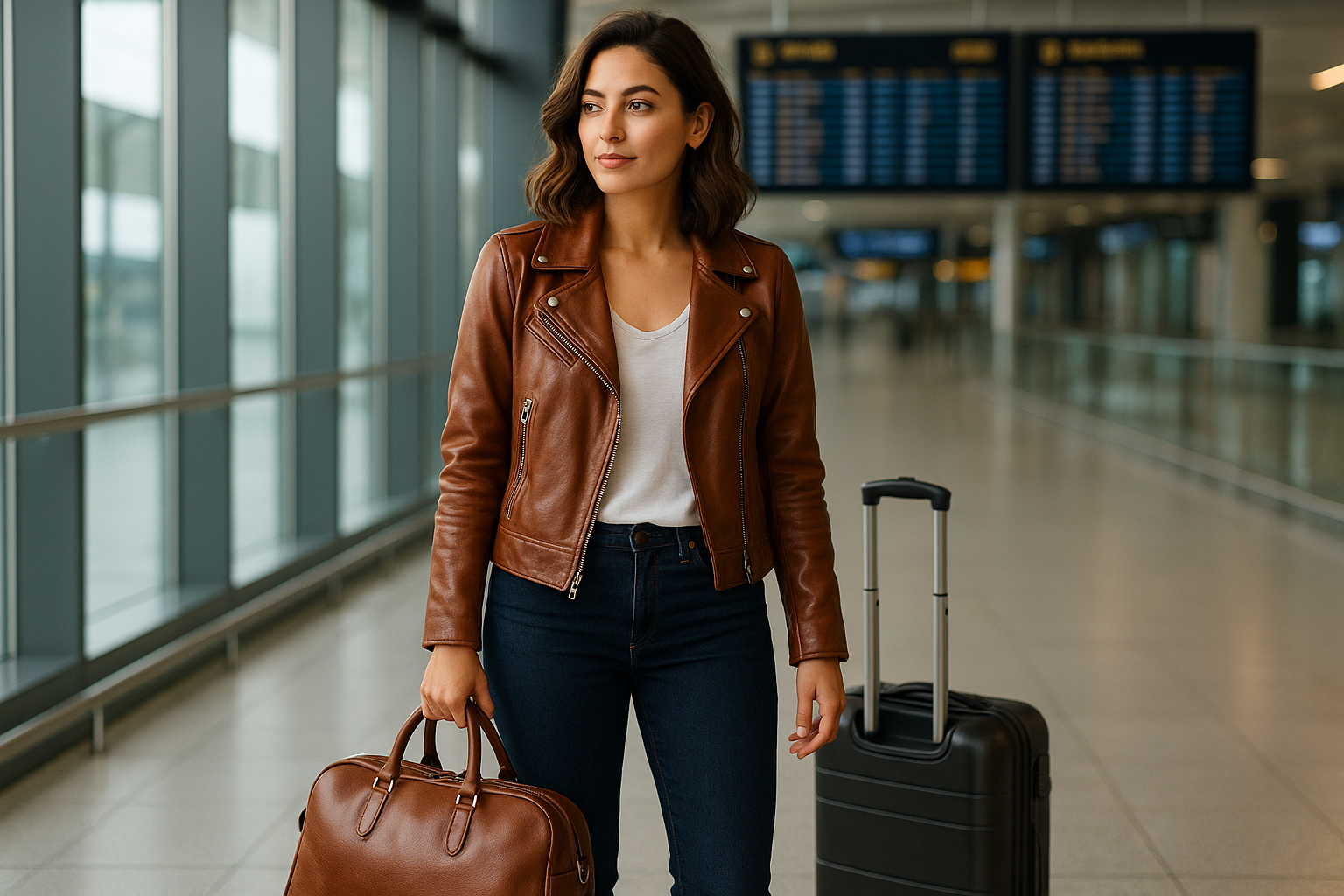 Airport Style with Women’s Leather Jackets